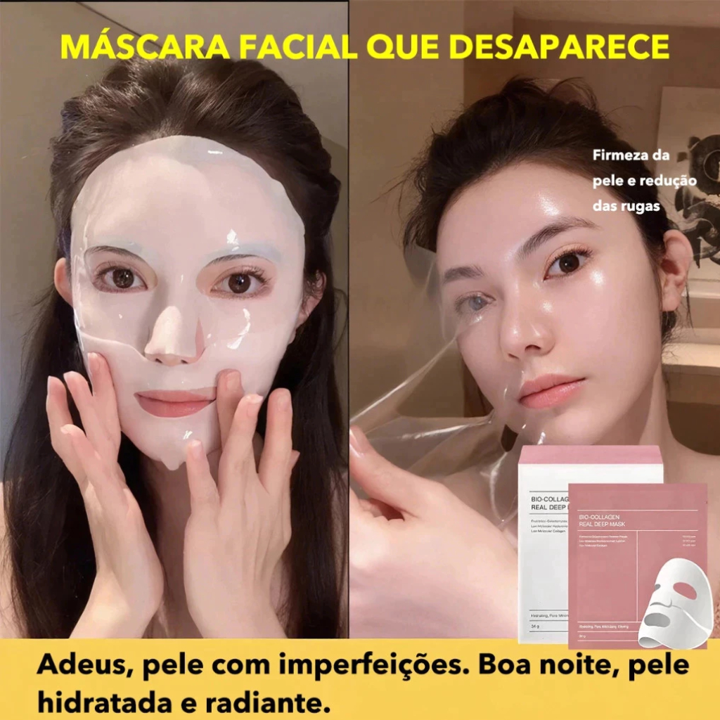 2/4/6/8pcs Máscara Hidratante Tipo Divisão De Colágeno Clarificante Translúcido E Definida Profundamente . 2/4/6/8pcs Máscara Hidratante Tipo Divisão De Colágeno Clarificante Translúcido E Definida Profundamente .