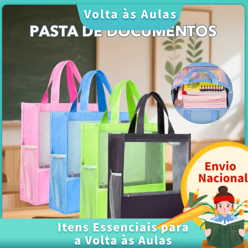 [Envio doméstico] Bolsa Organizador de Material Escolar Com Zipper, Vários bolsos, À prova d'água, A4 Documentos Organiz em Oferta na Shopee