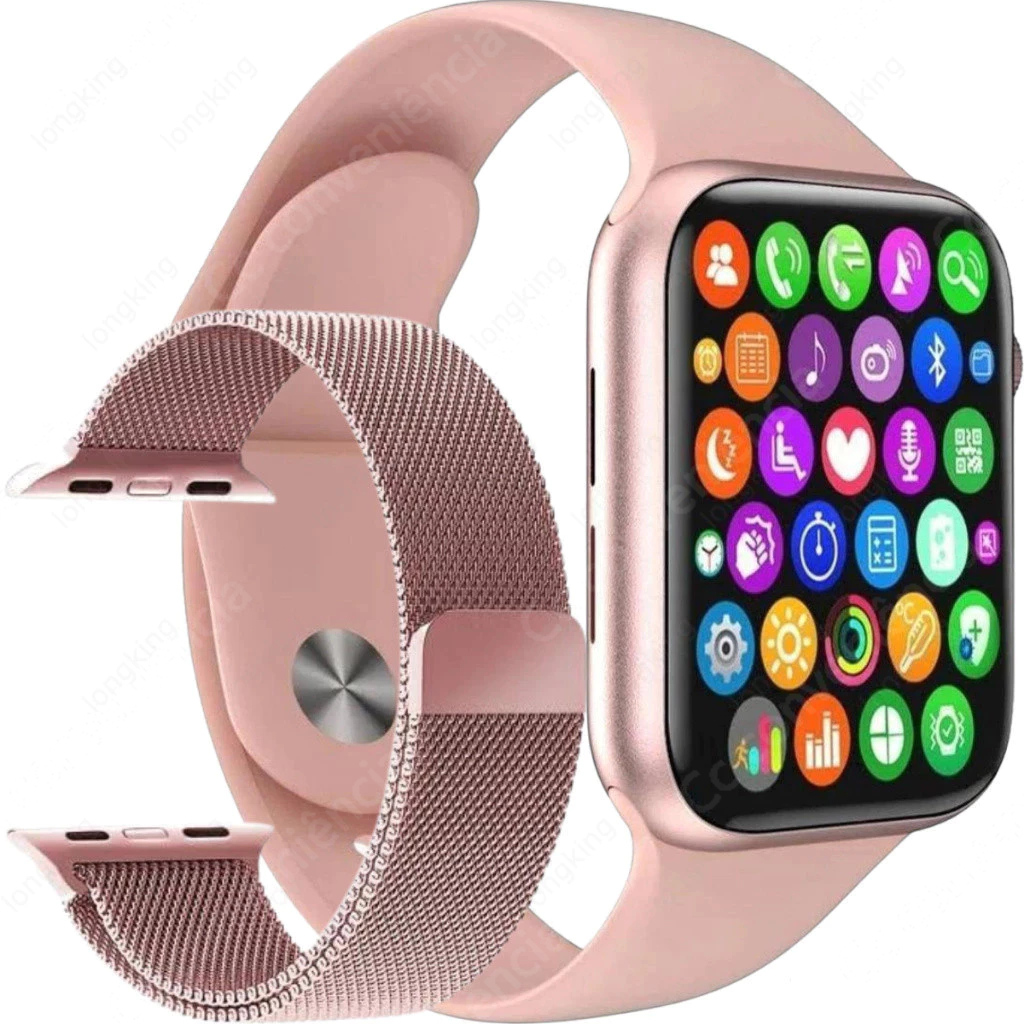 Imagem Lançamento De Smartwatch Relógio Inteligente Com Tela Infinita E Duas Alças , Estilo Tecnologia Para Homens Mulheres