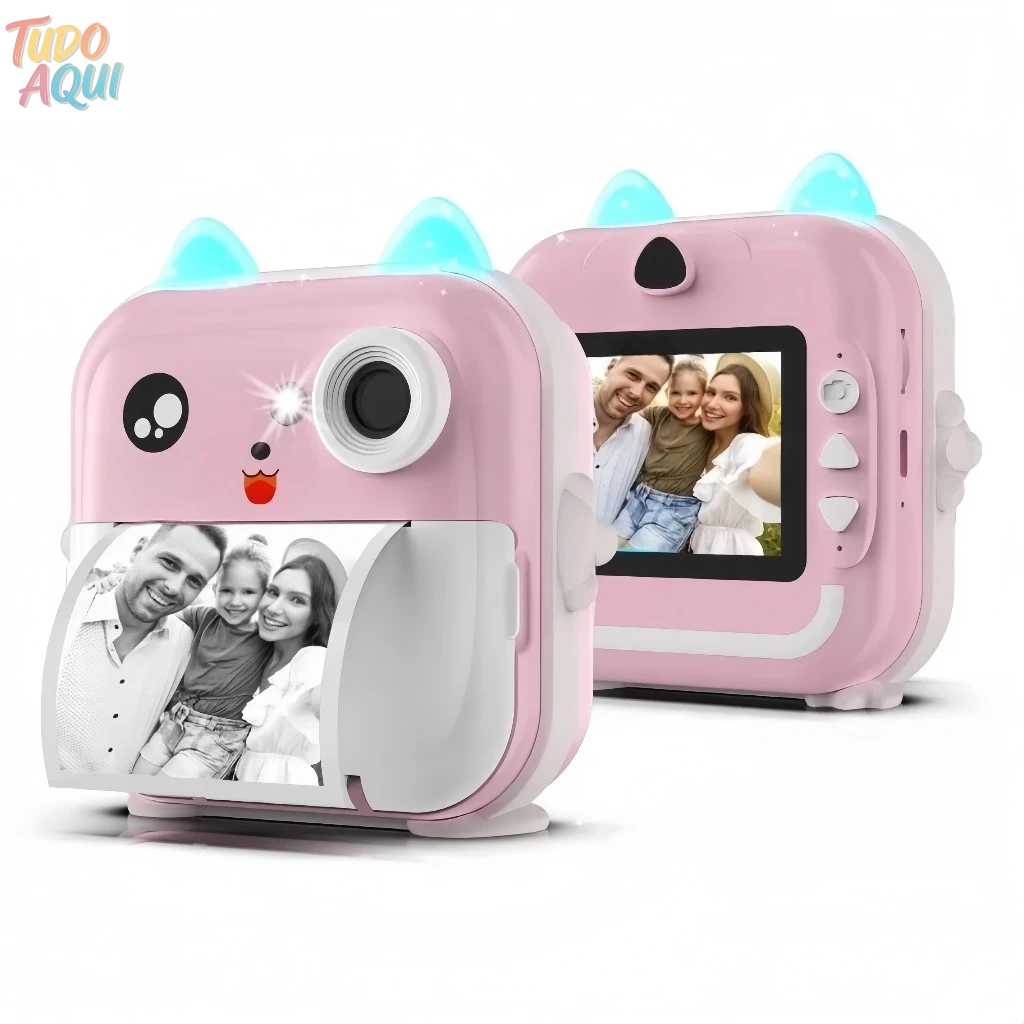 Câmera De Impressão Instantânea Para Crianças Vídeo Fotografia Digital Fotográfica Toy Mini Impressora Térmica Boy Girls