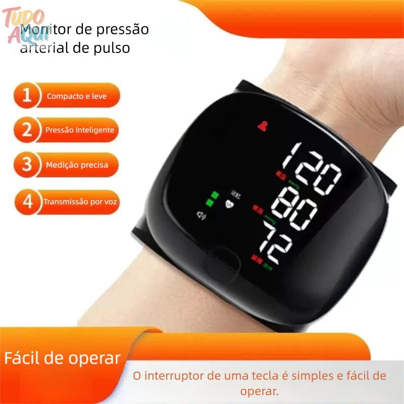 Monitor De Pressão Arterial De Pulso Recarregável Alta BP Esfigmomanômetro TUDO AQUI em Oferta na Shopee