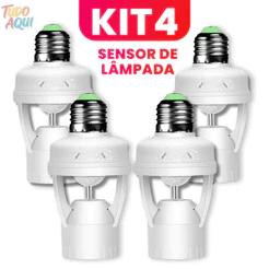 Sensor de Movimento para lâmpada Soquete E27 c/ sensor de presença Bivolt 110V~220V Max 60W