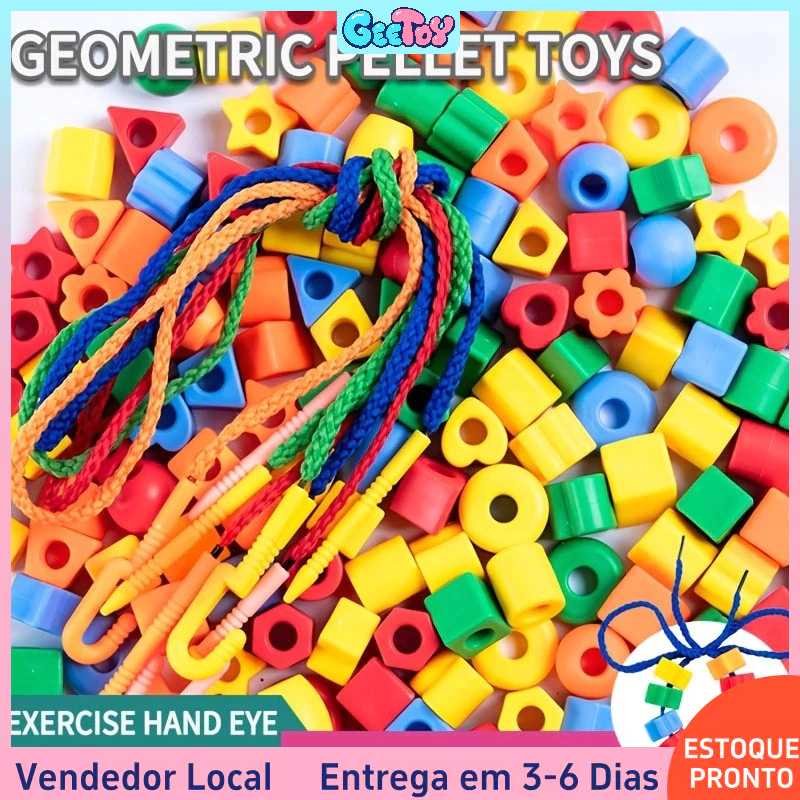 Beads de Lacre Arco-Íris, Brinquedo Montessori para Bebê e Criança Pequena, Brinde Educativo em Oferta na Shopee