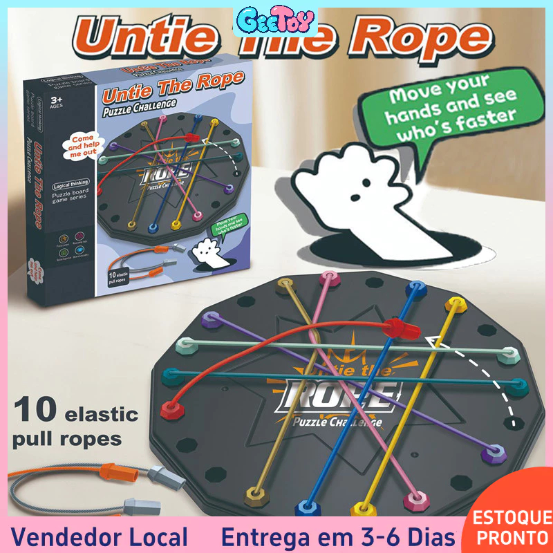 Quebrando Corda Desafio Quebra-Cabeça Torcida Jogo Cérebro Teaser Lógica Treinamento Brinquedo Educativo