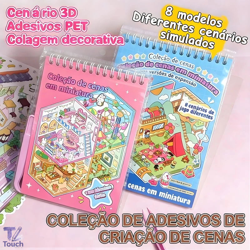 Adesivos 3d Miniatura 8 Cenário De Paisagismo Kawaii Fofo DIY Scrapbooking + Pinça Adesivos 3d Miniatura 8 Cenário De Paisagismo Kawaii Fofo DIY Scrapbooking + Pinça