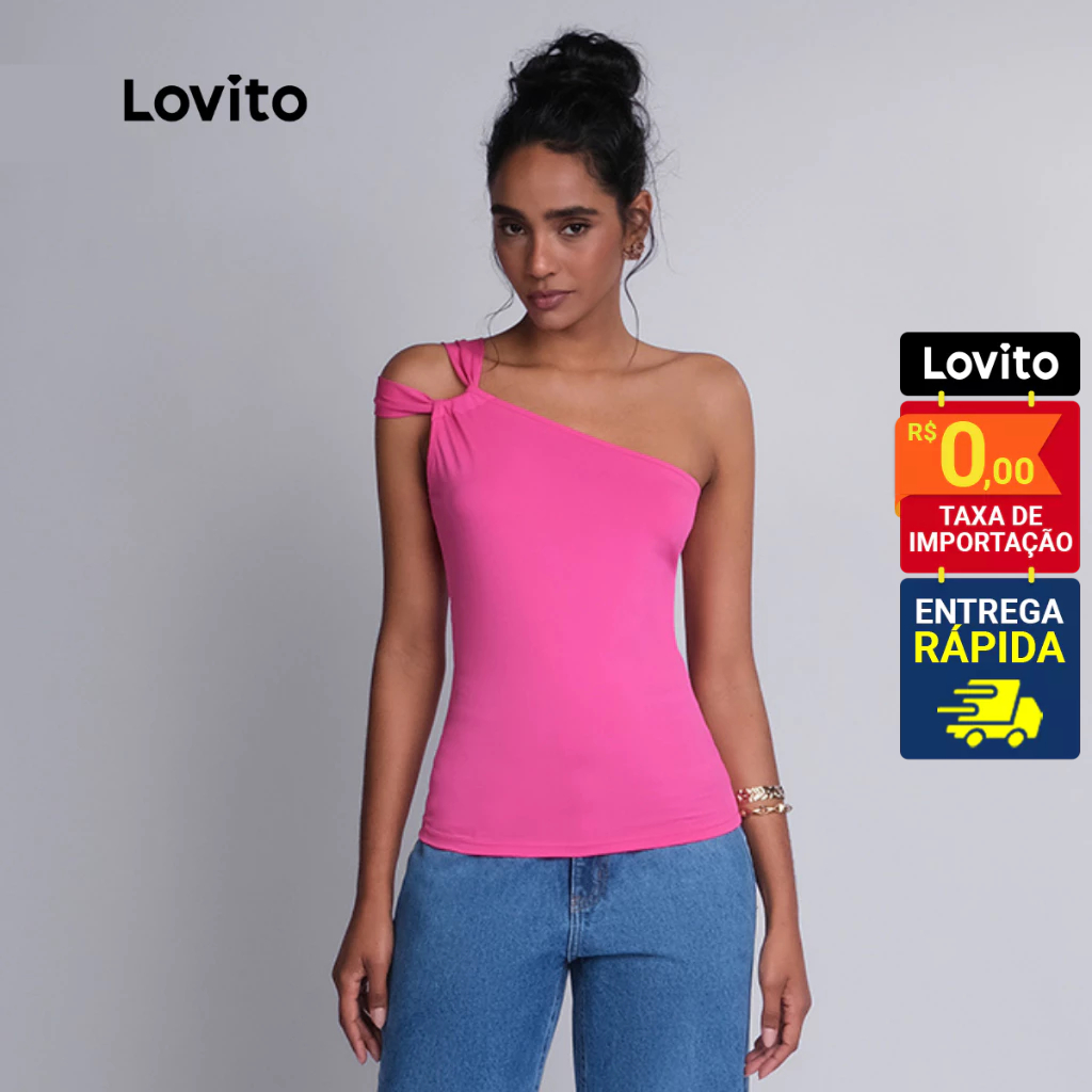Lovito Regata Casual Lisa Feminina LB996BRL1026