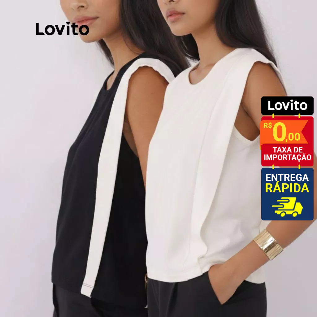 Lovito Regata Casual Lisa Feminina LB890BRL920