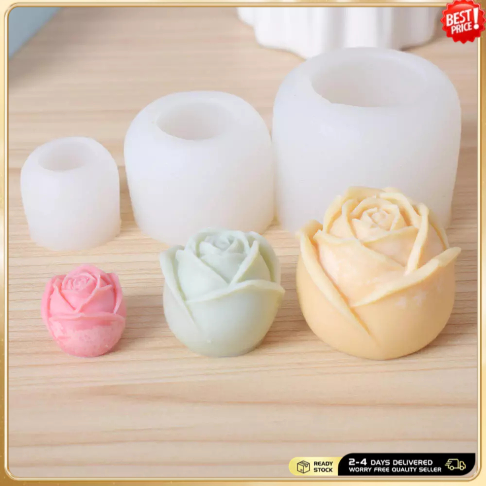 Vela Perfumada De Rosa Para O Dia Dos Namorados , Flor De Gelo De Chocolate , Molde De Pedra Difusa De Silicone Difuso A
