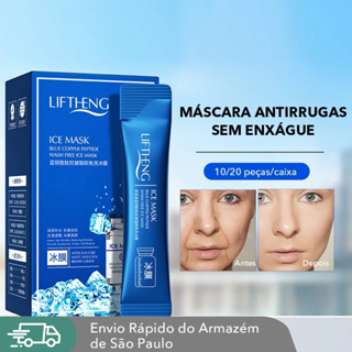 10/20 peças Máscara de peptídeo de cobre azul - Máscara Facial Hidratante Pele Anti Envelhecimento em Oferta na Shopee