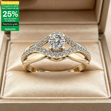 Anel de diamante entrelaçado anel linha diamante conjunto completo Moissanite pequeno simples luz luxo anel trabalhador