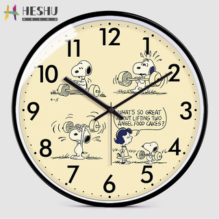 [Frete grátis] Relógio Relógio de parede Relógio Snoopy Cartoon Relógio de parede Snoopy Relógio silencioso Relógio de p