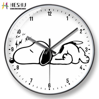 [Frete grátis] Relógio Relógio de parede Cartoon Snoopy Relógio Cartoon Snoopy Relógio de parede Relógio silencioso Reló