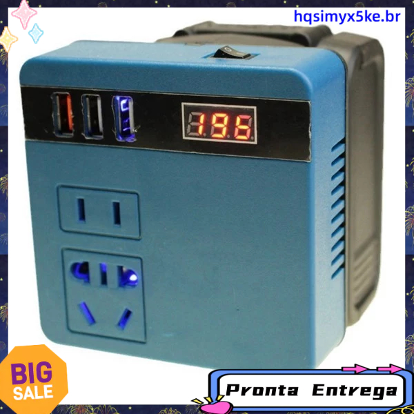 Inversor Portátil Para Bateria De Lítio , Ferramenta De Operação Externa 220V AC/5V DC/20V