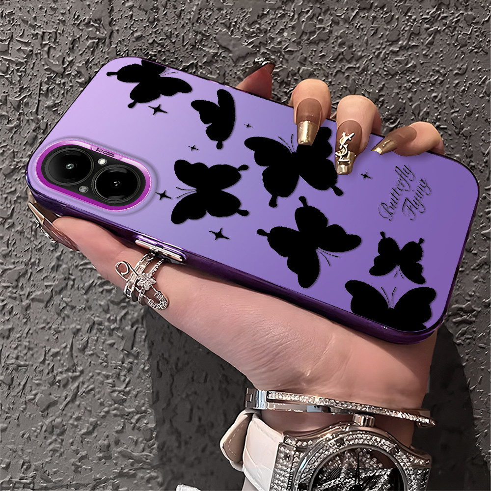 Capa Para Realme C67 4G Capinha De Silicone Anti Choque Roxo Celular Verde Estampada Criativa Case CY2779 em Oferta na Shopee