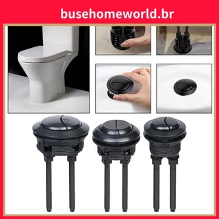 [BM] Botão De Descarga De Vaso Sanitário Preto 38/48/58mm Reparação De Tanque Duplo Cabeça Redonda Banheiro