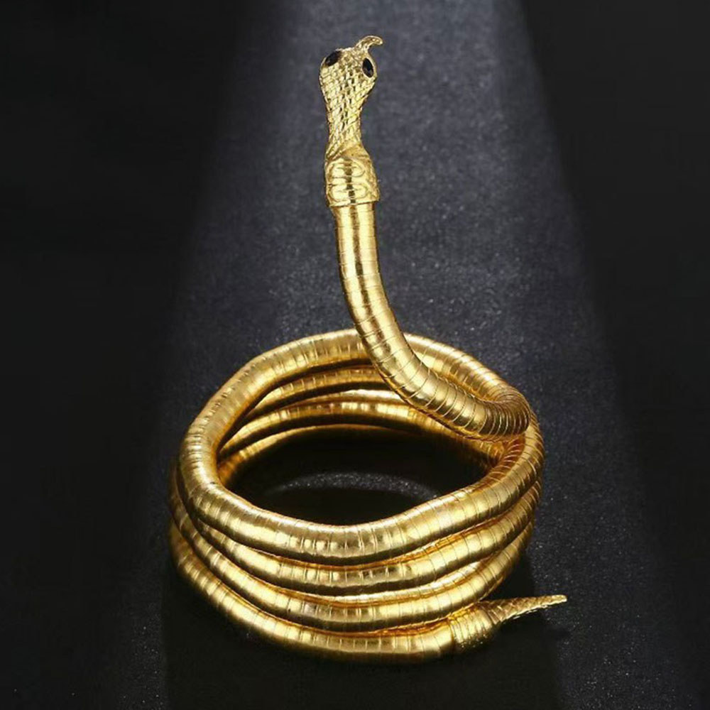 Colar De Cobra De Ouro Dobrável Pulseira Presente De Halloween