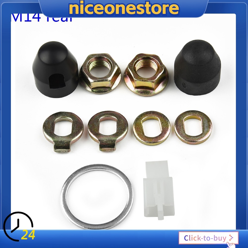 [NIEO] Eixo Do Motor Cubo Da e-bike EBIKES/Para Porca De Bloqueio M14/Arruela/Espaçador/Tampa