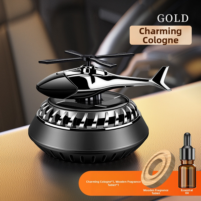 ⚡ Venda Quente Design De Helicóptero De Ambientador Giratório Movido A Energia Solar Para Carro Com Óleos Essenciais [kn