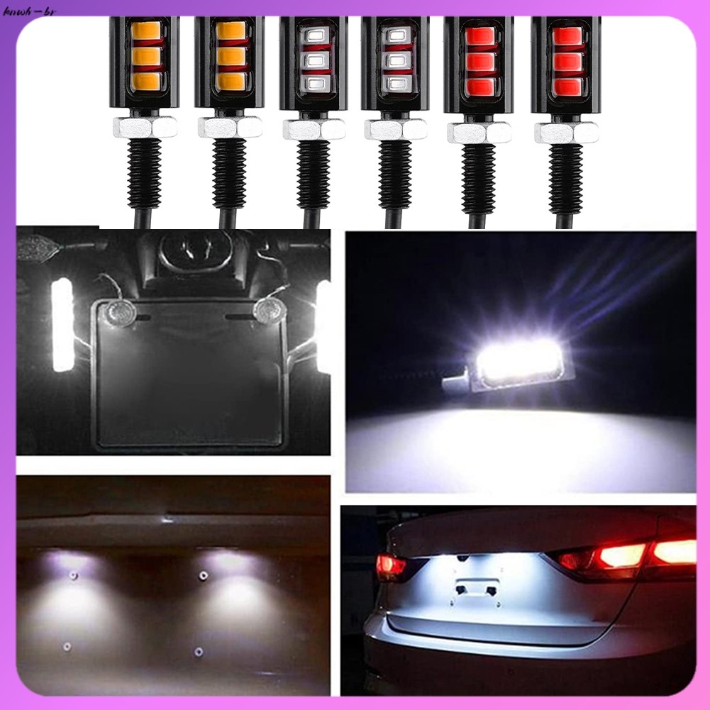 ⚡ Venda Quente Carro De Motocicleta Para SMD 3LED Luz Da Placa De Licença Parafuso Lâmpadas [knwh-br]