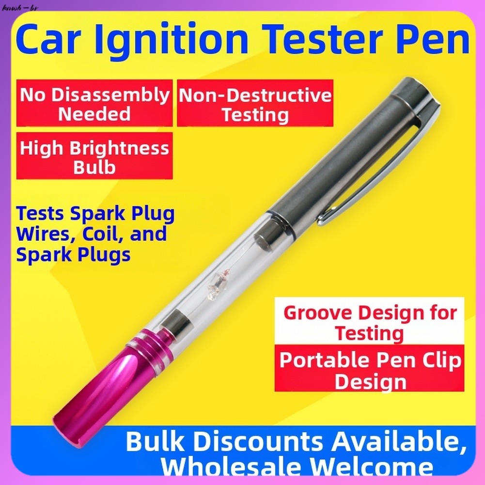 ⚡ Venda Quente Caneta Testadora De Ignição De Alta Tensão Automotiva , Componente De Faísca , Ferramenta De Diagnóstico 
