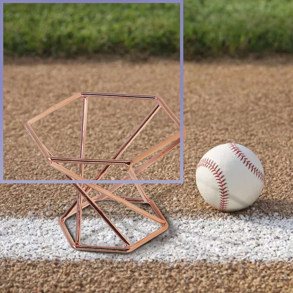 Suporte De Exibição De Beisebol De Metal Para Bola De Golfe , Tênis , Softball