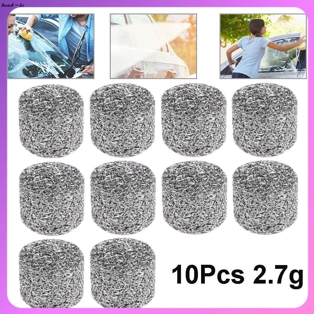 ⭐ oww-br 10 Unidades De Espuma 2.7g Para Filtro De Gaze De Malha Lança Kit De Lavadora De Pressão De Carro De Aço Inoxid