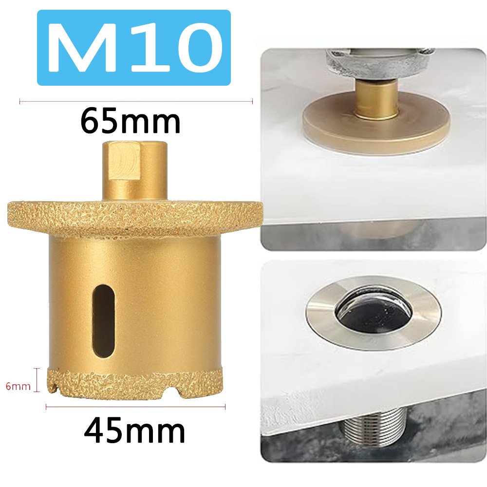 Rebarbadora de soldagem diamante buraco viu 45mm cerâmica telha pia buraco abertura cerâmica telha mármore granito banca
