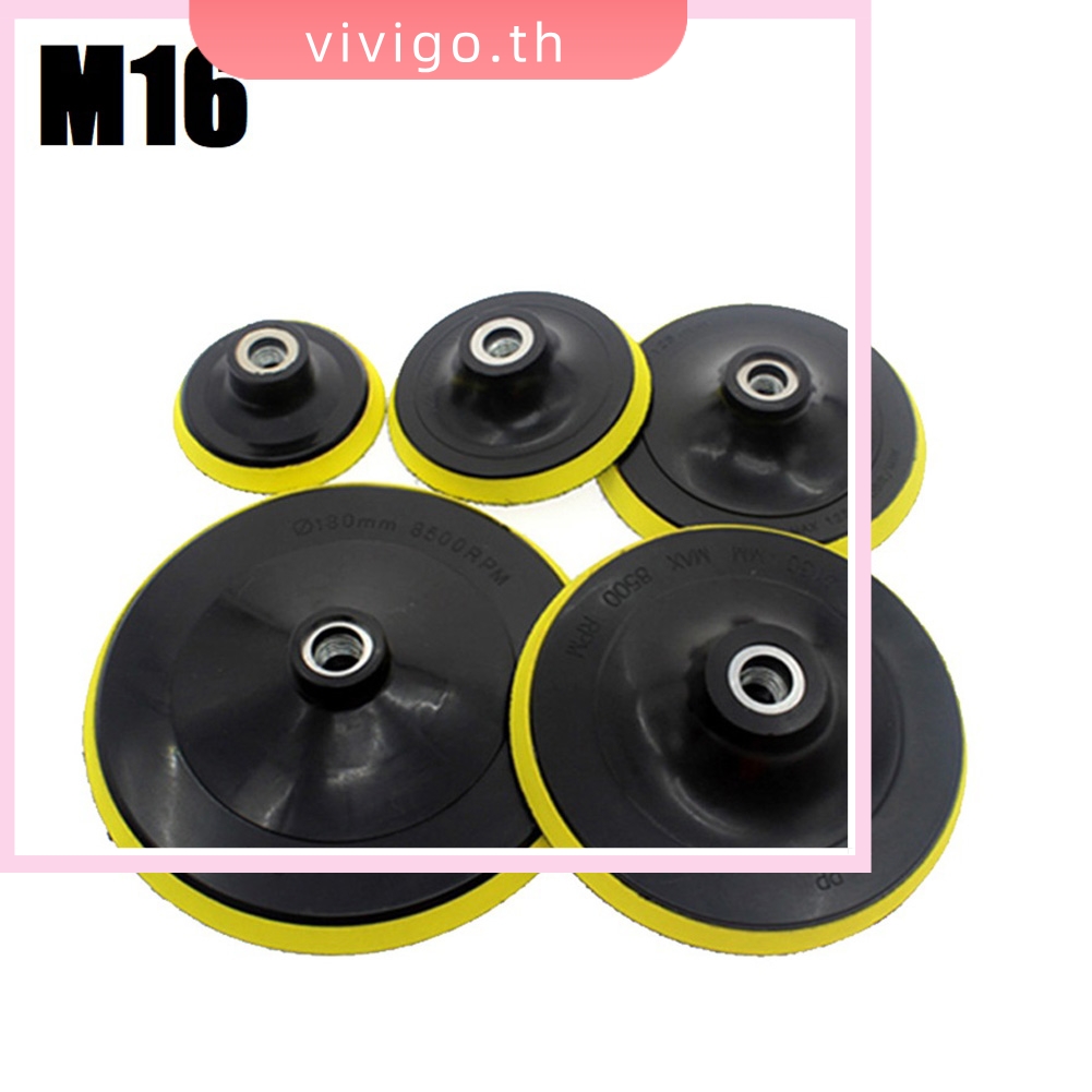 Disco Autoadesivo E Haste De Broca M16 De 3-7 Polegadas Para Almofada De Polimento De Cuidados Com Pintura De Carro