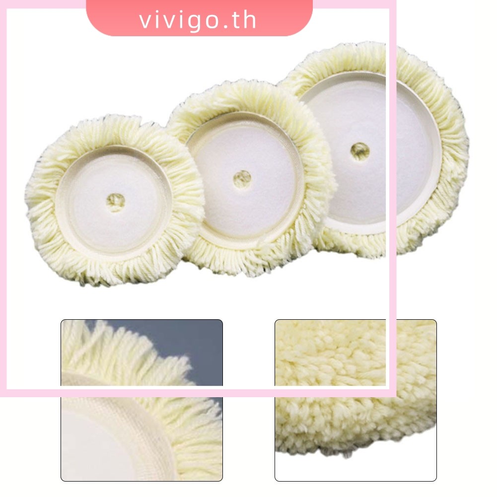 Almofadas De Polimento De Lã Disco Para Carro Roda De 5/6/7 Polegadas