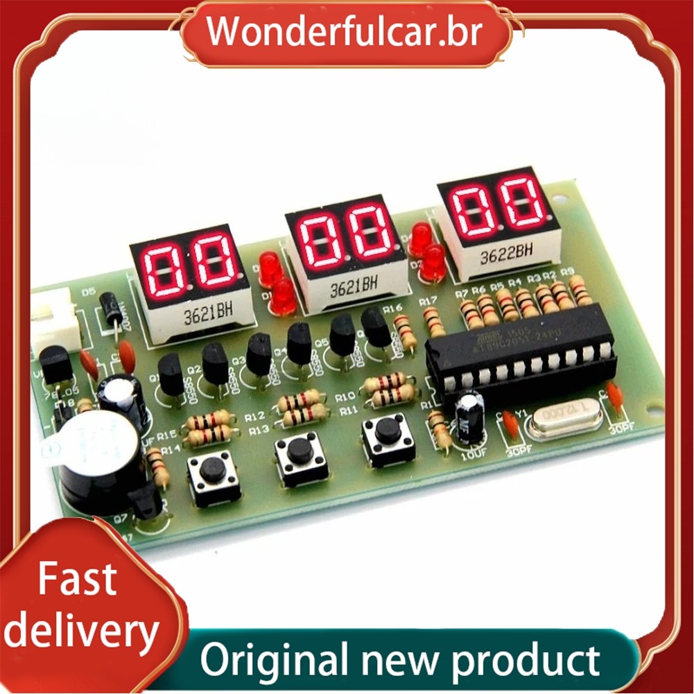 [WDFU] Kit DIY De Relógio Digital 12V Para Despertador , Cronômetro E Temporizador De Contagem Regressiva