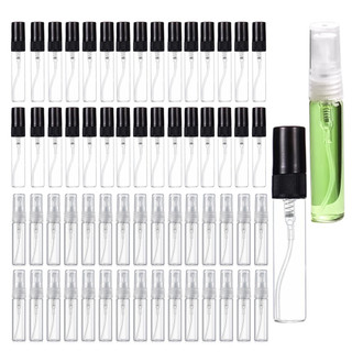 30/60 pces 5ml Mini garrafa de pulverizador de vidro, névoa fina à prova de vazamento reutilizável, recipiente de Sub-em