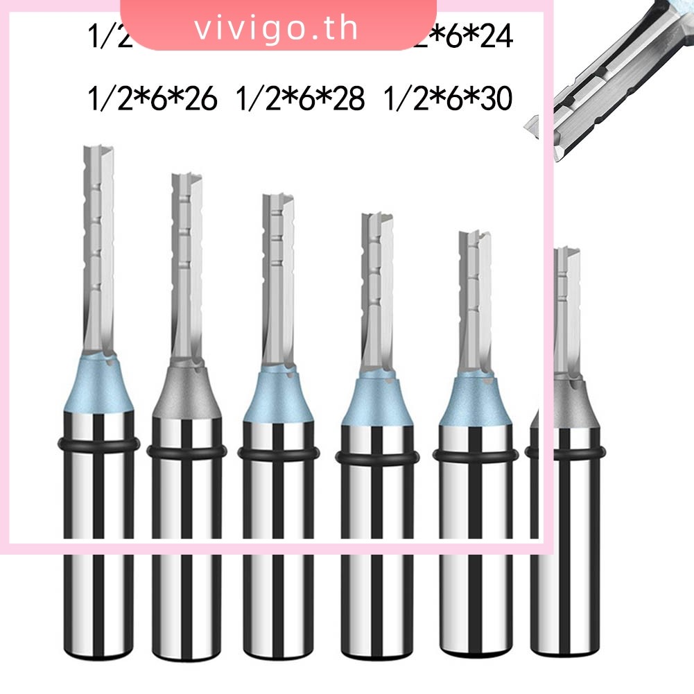 VICIGO 1/2 Haste 3 Flautas Corte Reto Router Bit CNC Slot Fresa