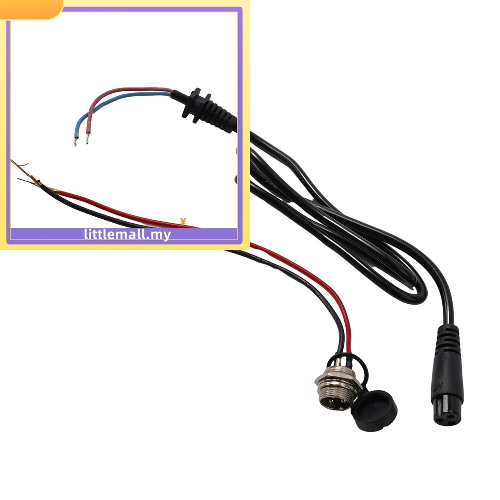 Porta Do Carregador De Bateria De 3 Pinos Conector Em Linha Jack Tomada Fornecimento De Scooter Elétrico