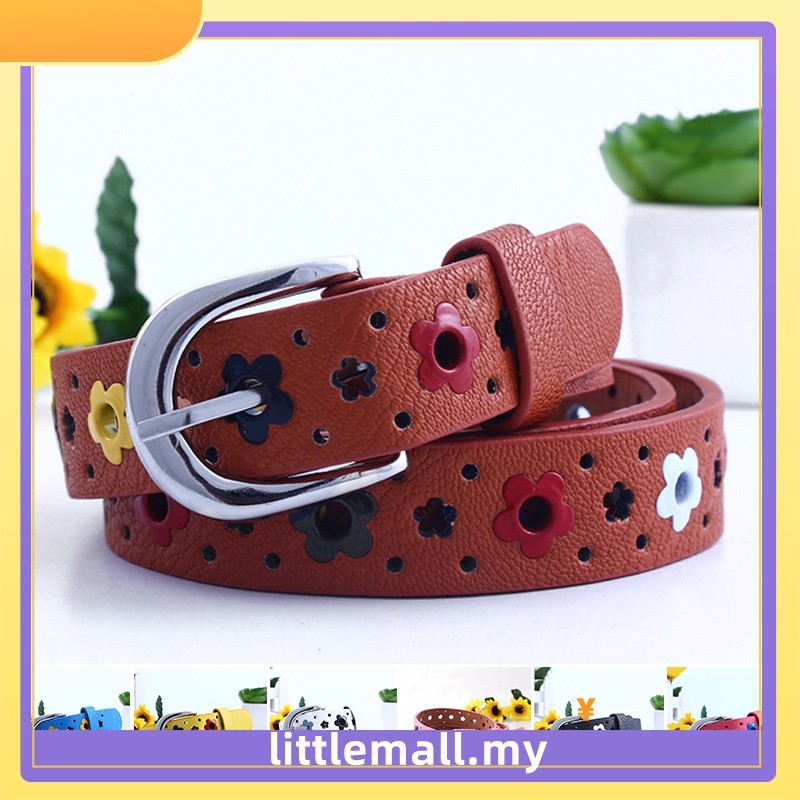 Llmababy Kids Meninos Meninas PU Couro Cinto Cintura Fivela Moda Ajustável