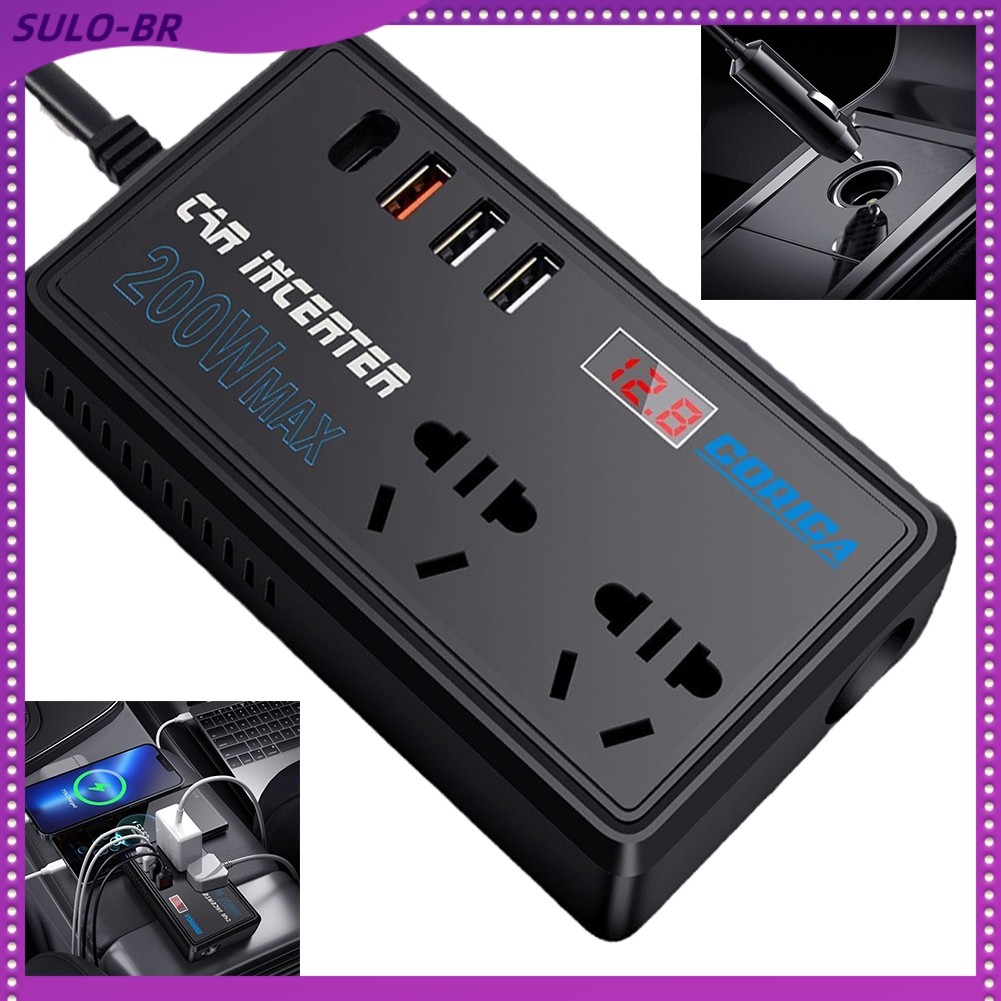 [SUNWER] Inversor De Potência Para Carro 12V A 110V Adaptador De Tomada De 12V