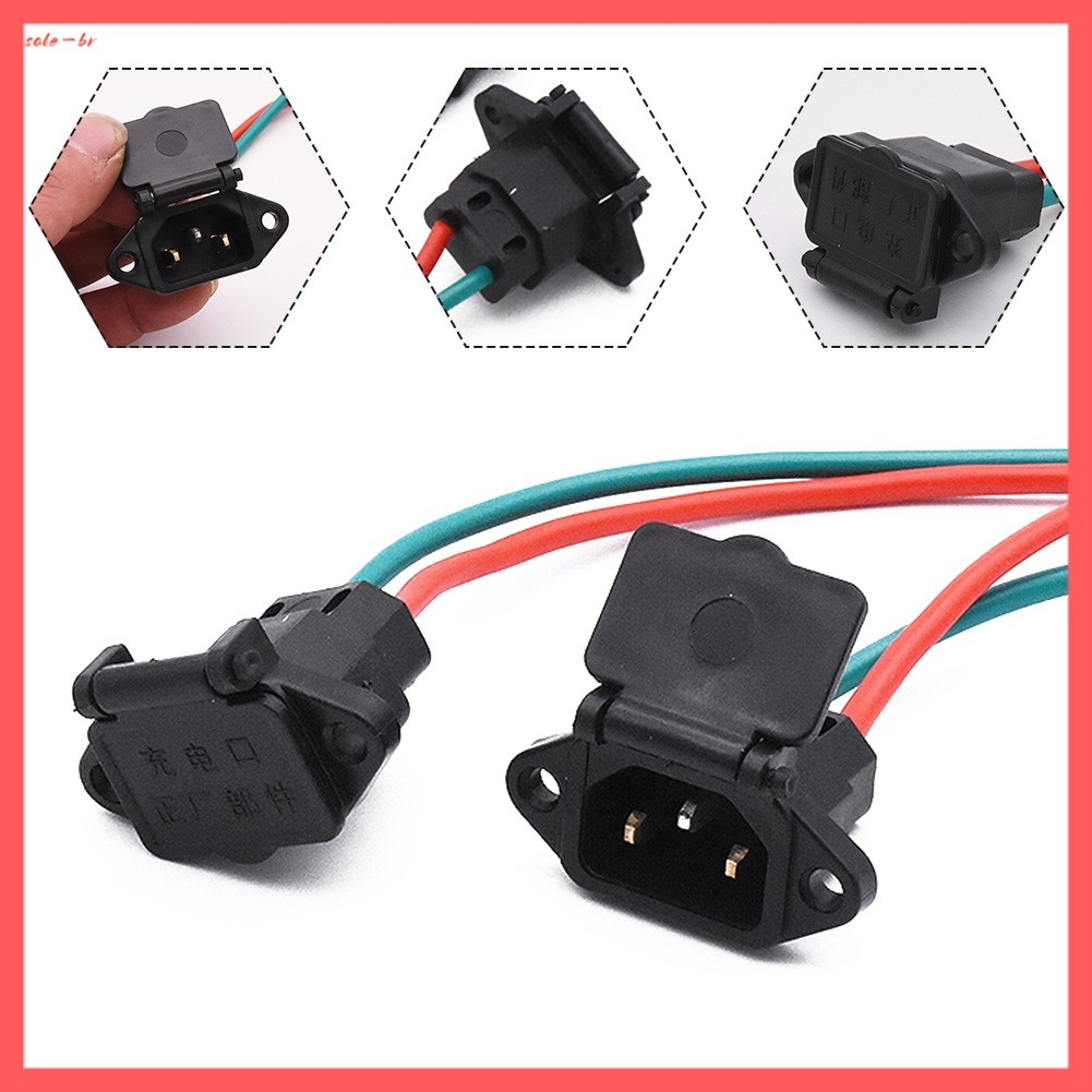 [SUPSA] Tomada De Carregamento De Veículo De Scooter Elétrico Conector De Fio De Cabo De Carro De E-bike