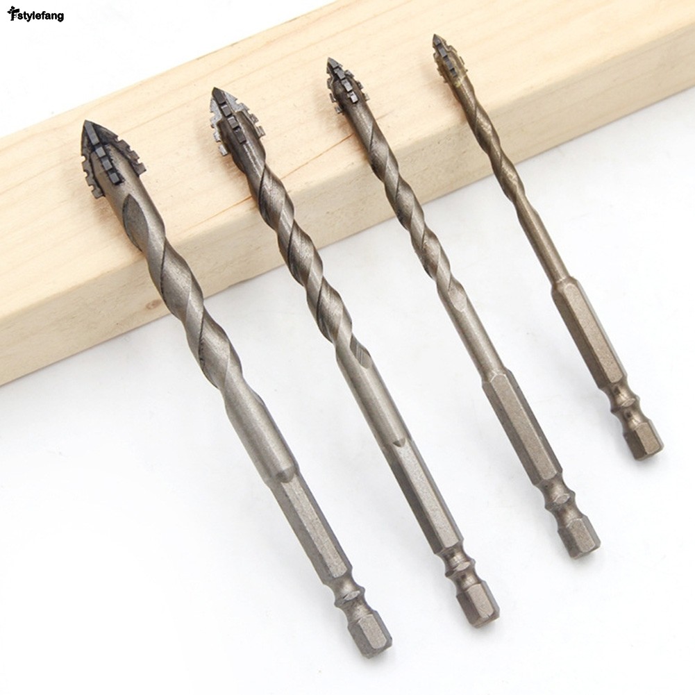 Broca Excêntrica De Quatro Flautas , 1 Peça , Vidro Para Perfuração De Azulejos , Laje De Rocha , Triangular