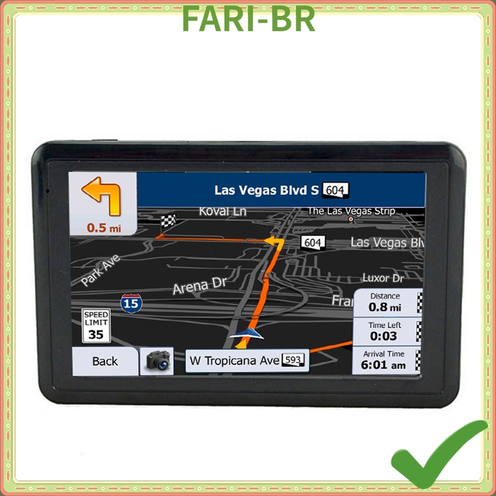 FARI Rápido À Prova De Gordura Navegação GPS Para Carro E Caminhão De 5 Polegadas Navegador Por Satélite 8gb 128mb