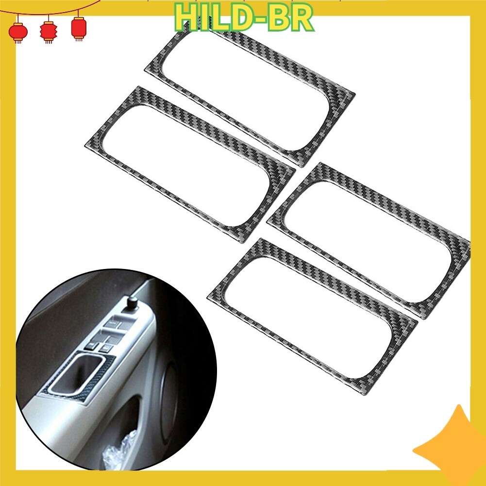Nobleflyinghild Bem-4 Peças De Fibra De Carbono Maçaneta Da Porta Interna Capa Guarnição Para Suzuki Grand Vitara 2006-2