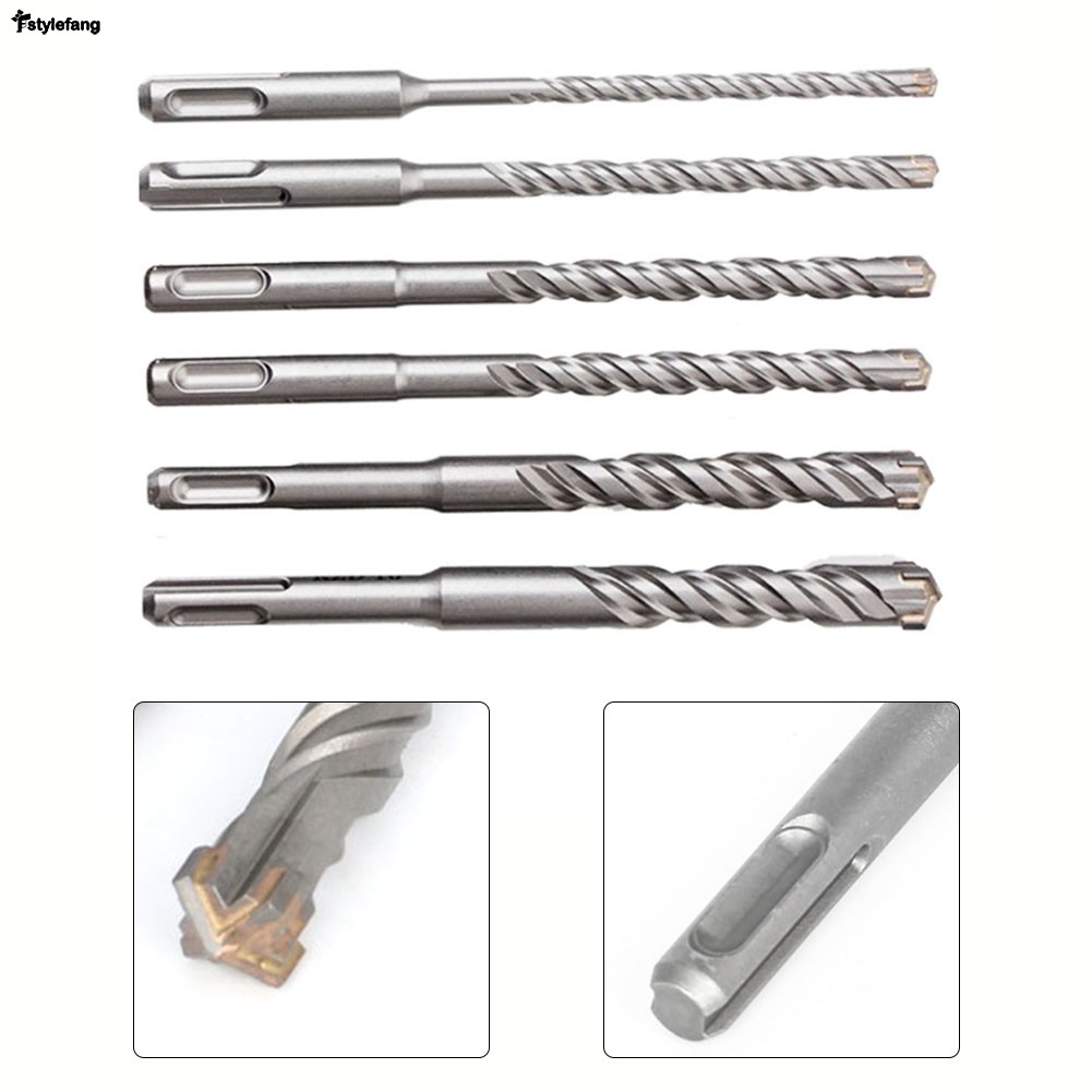 Concreto Para SDS PLUS Broca Pontas Cruzadas Brocas De Perfuração De Bloco De Tijolo De Parede 160 Mm