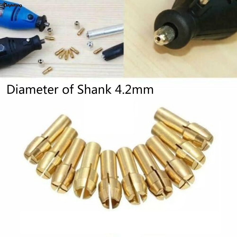 Collet De Mandris De Broca Para Mini Moedor 4.2 Mm 0.5-3.2 Conjunto De Acessórios De Mandril De Cobre