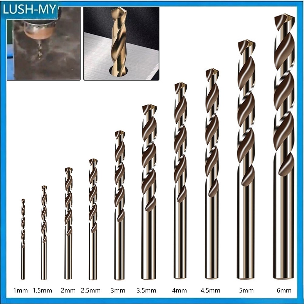 10pcs HSS Para Broca De Cobalto M35-6mm Perfuração De Metal Em Aço Inoxidável