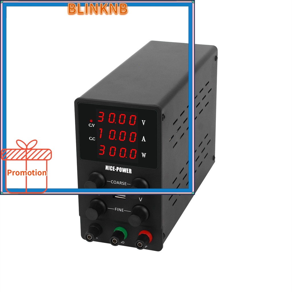 Fonte De Alimentação Regulada DC Ajustável De 4 Dígitos Com Interruptor 30V 10A .