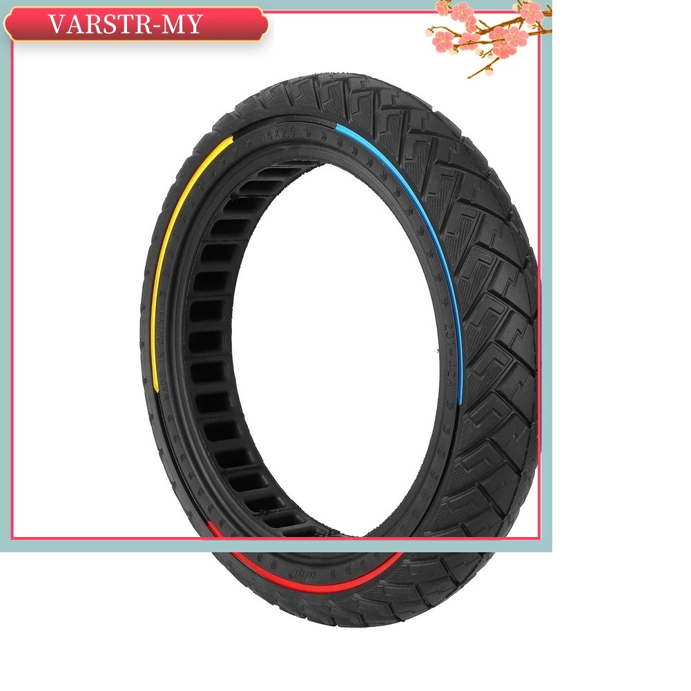 VARSTR 14x2.5 Pneu Airless Sólido Reforçado Scooter Substituição Off Road Wing Padrão