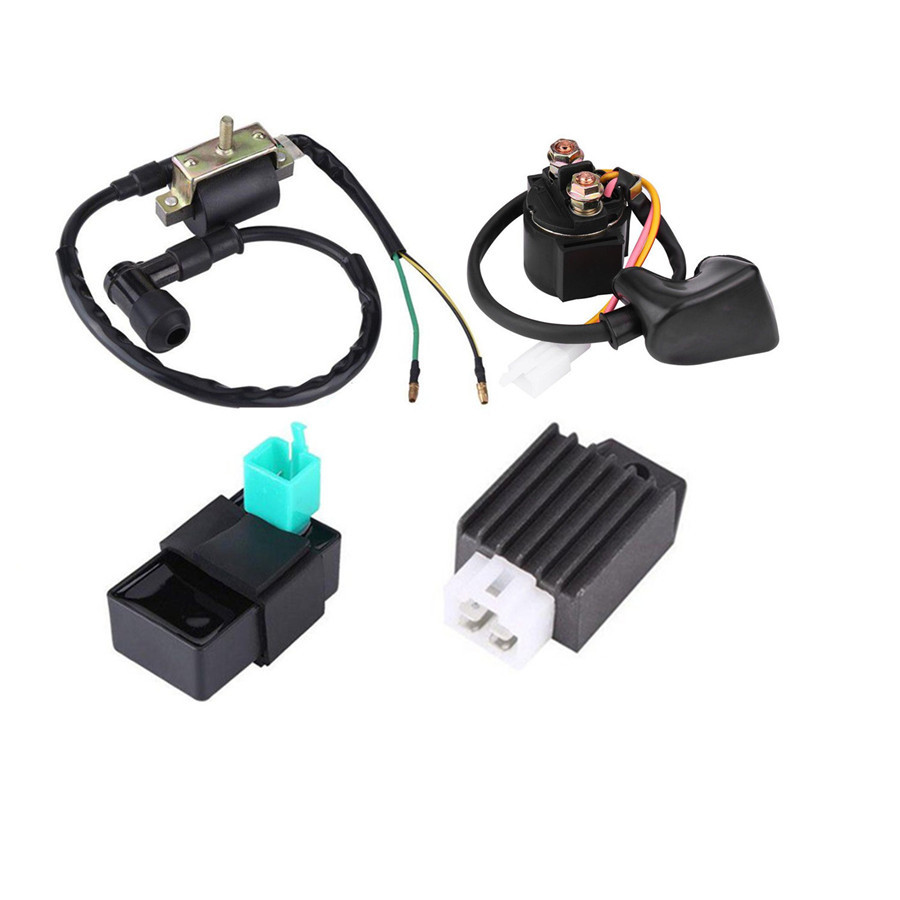 Conjunto CDI Da Bobina De Ignição Do Relé Retificador Regulador Para ATV Quad 50-110cc