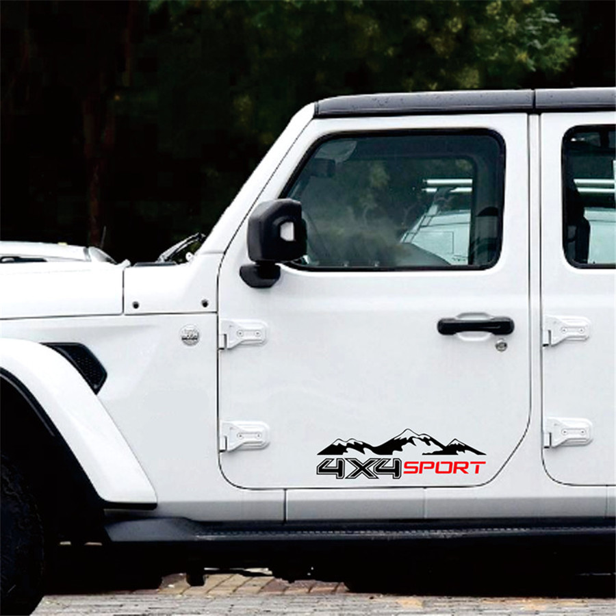 2 Adesivos Gráficos De Vinil 4x4 Para Carro De Montanha Caminhão SUV Jeep Pickup