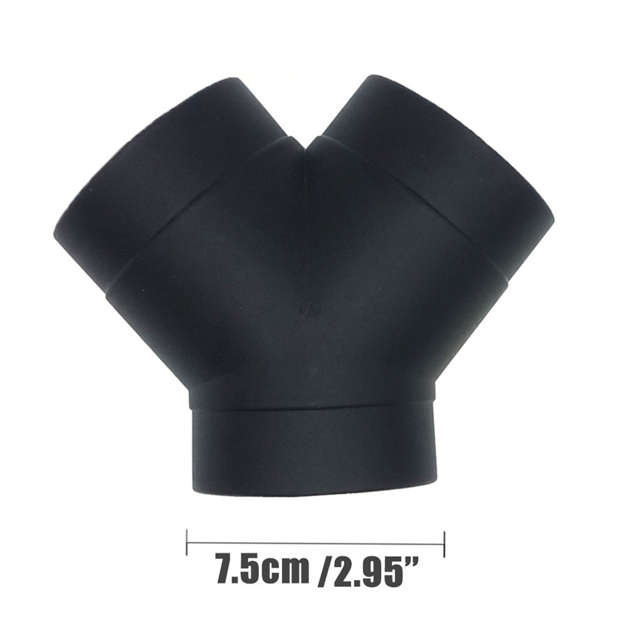Conector De Exaustão De Saída De Tubo De Cotovelo De Duto De Ventilação De Ar Estilo Y De 2.95 Polegadas