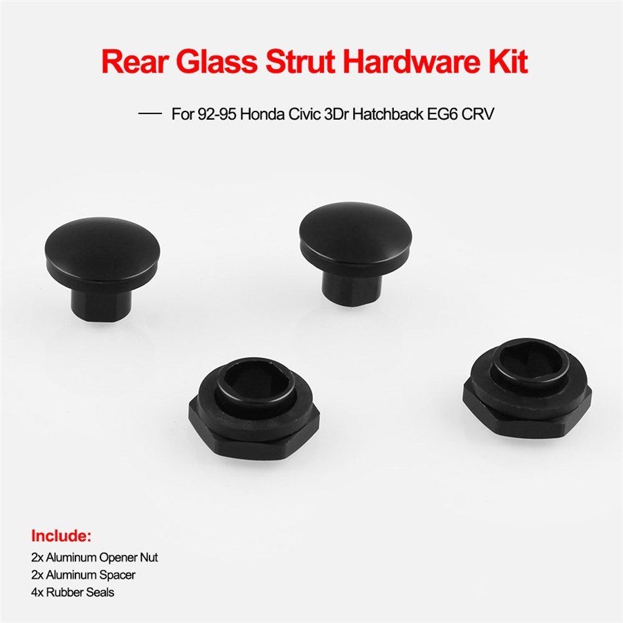 Kit De Hardware De Suporte De Vidro Traseiro De Alumínio CNC Para Honda Civic 92-95 CRV