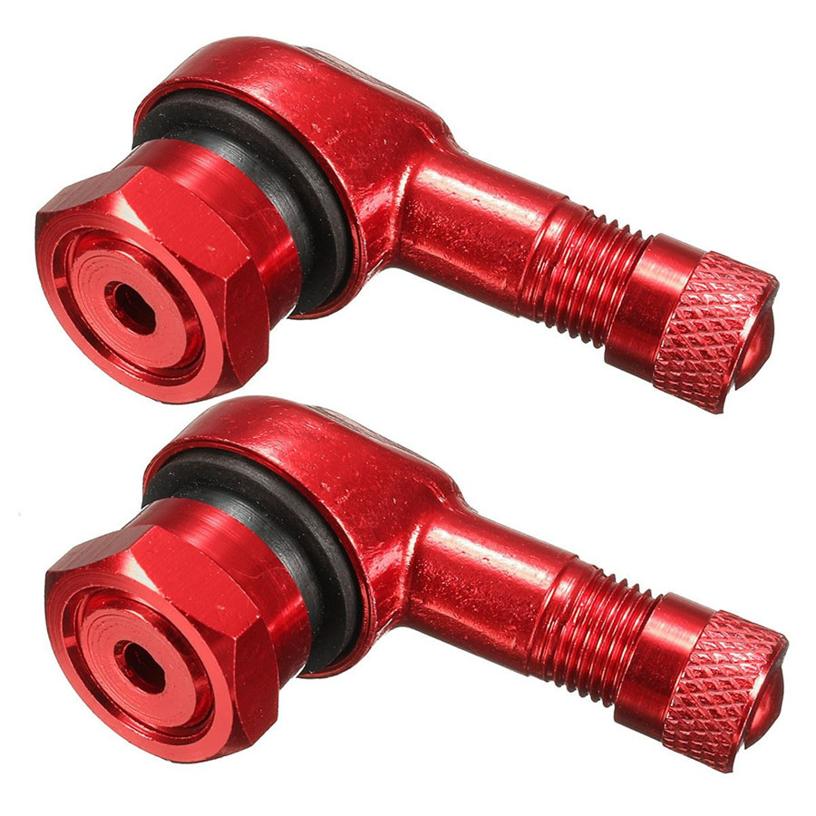 2 Peças 11.3mm CNC Alumínio Vermelho Motocicleta 90 Hastes De Válvula De Pneu De Roda De Aro