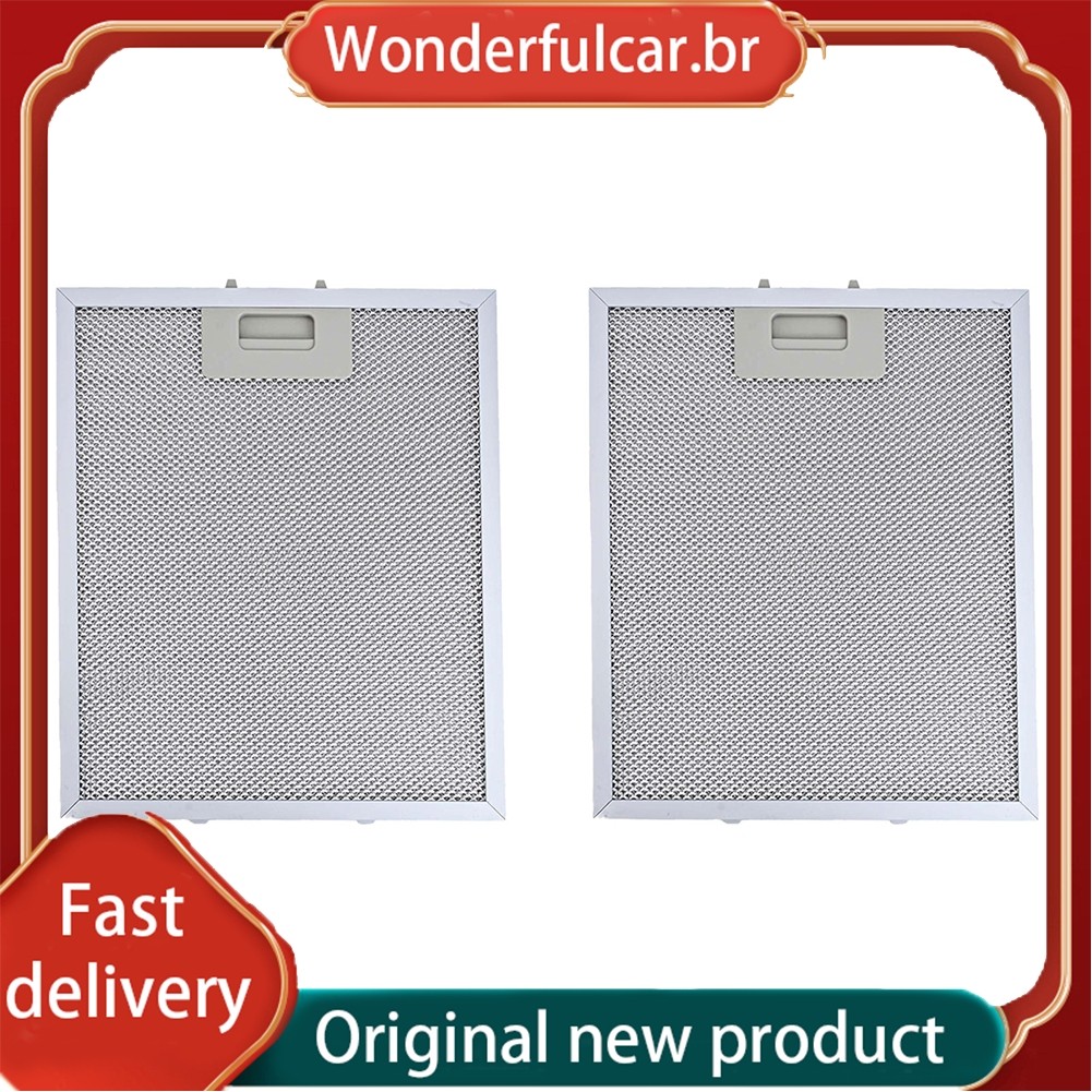 [WDFU] 2 Pcs Filtros De Exaustor De Alumínio Filtro De Ventilação Extrator De Malha De Metal 330 * 230 * 9mm